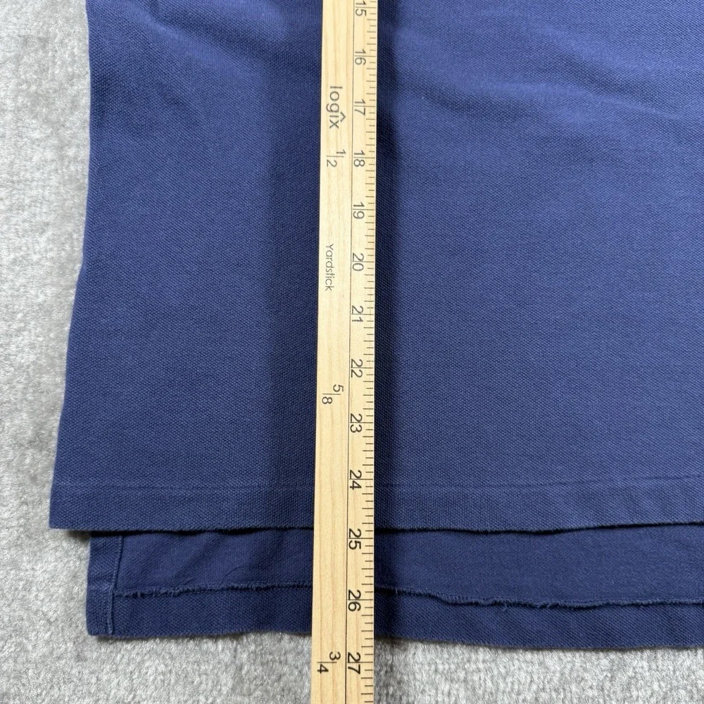 Polo Ralph Lauren Shirt Men's Medium Blue Short Sleeve Custom Fit Preppy College